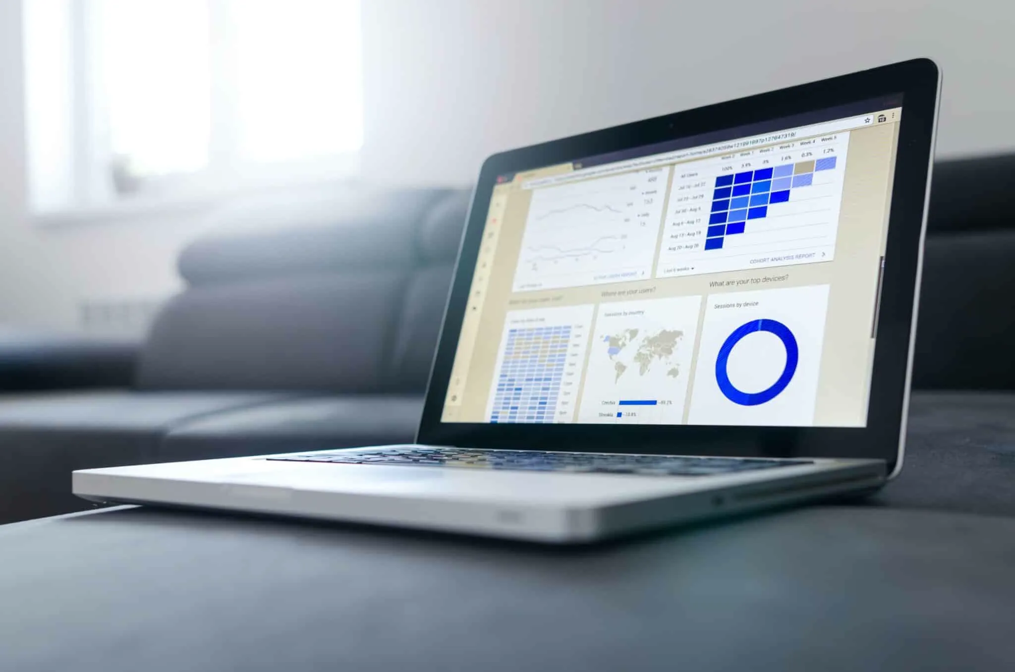 Laptop with Google Analytics Report