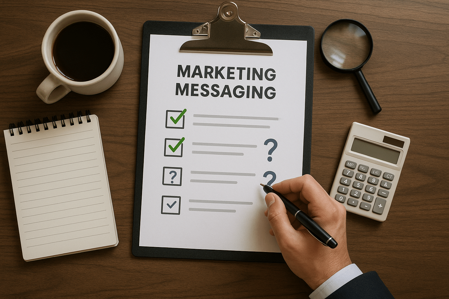 Clipboard with Messaging Checklist