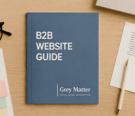 B2B Website Guide book on desk